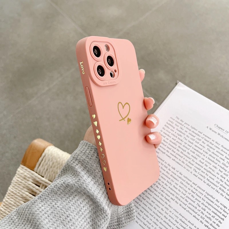 Golden Heart Pink iPhone 11 Pro Max Case