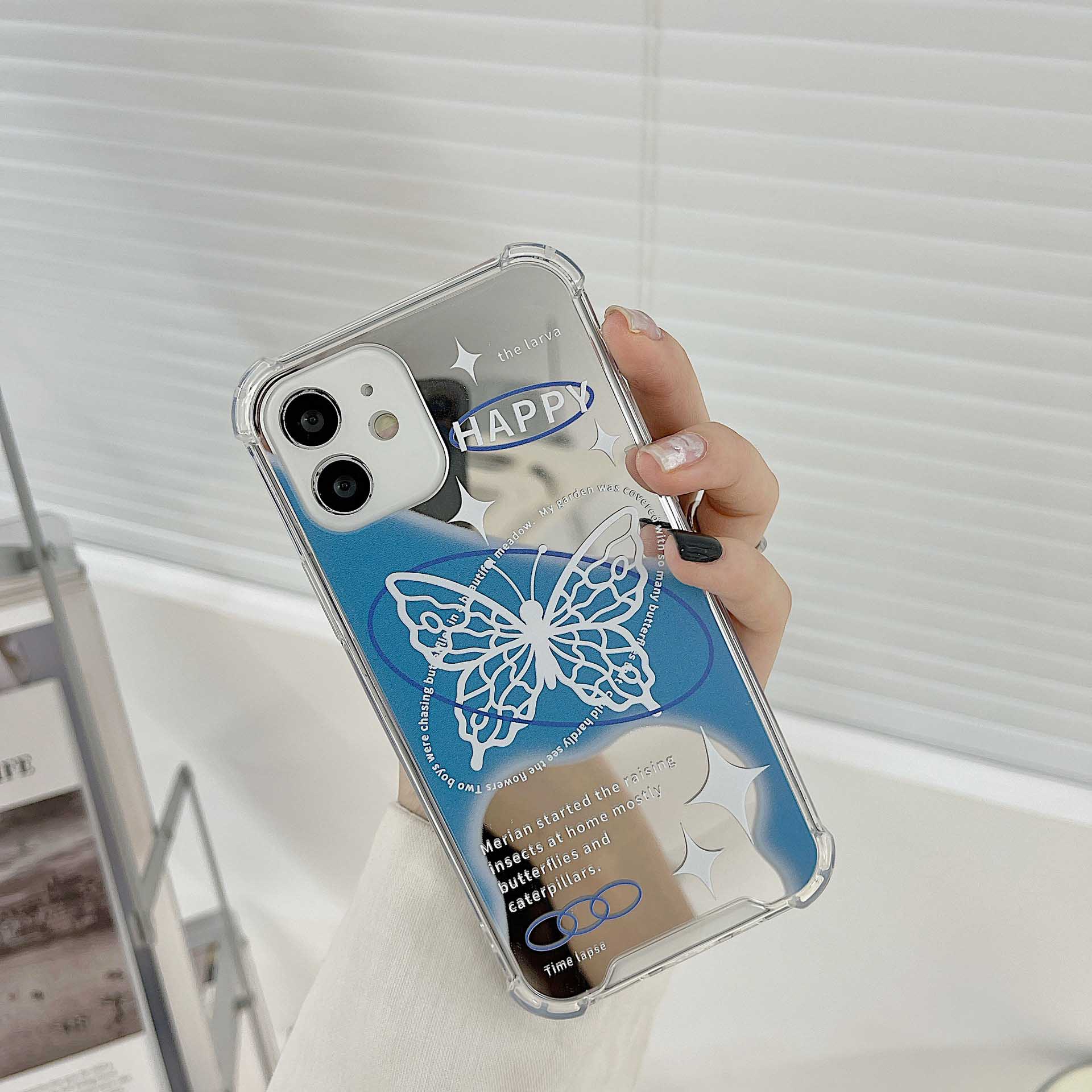 White Butterfly Mirror iPhone Case - ZiCASE