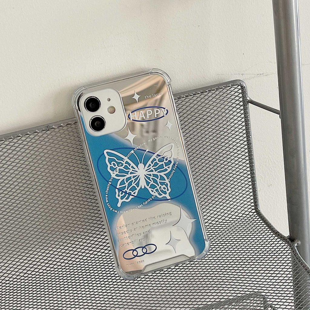 White Butterfly Mirror Iphone Case Zicase