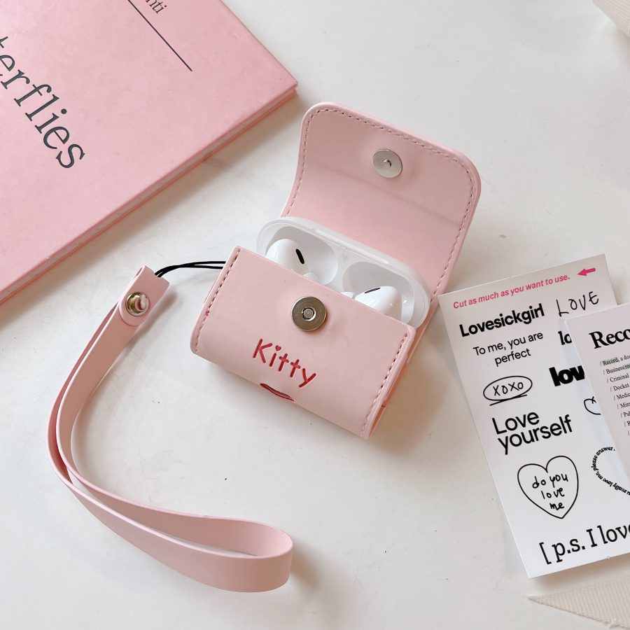 Pink Hello Kitty Wallet AirPod Case