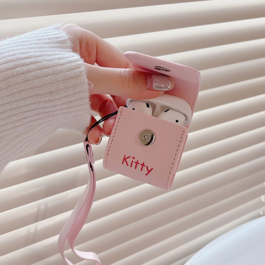 Pink Hello Kitty Wallet AirPod Case