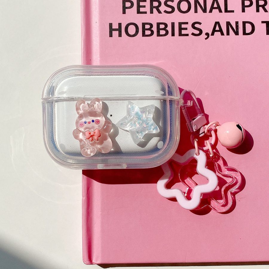 Pink Crystal Bunny AirPod Pro Case
