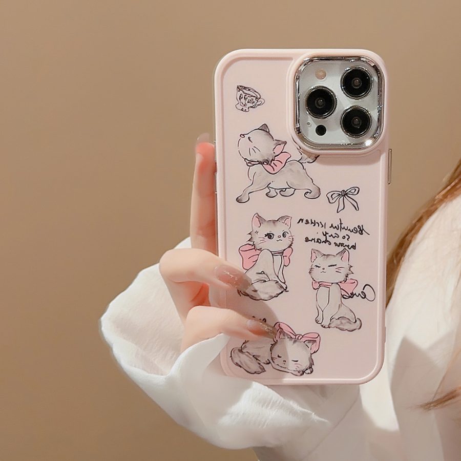 Pink Cats iPhone 14 Pro Max Case