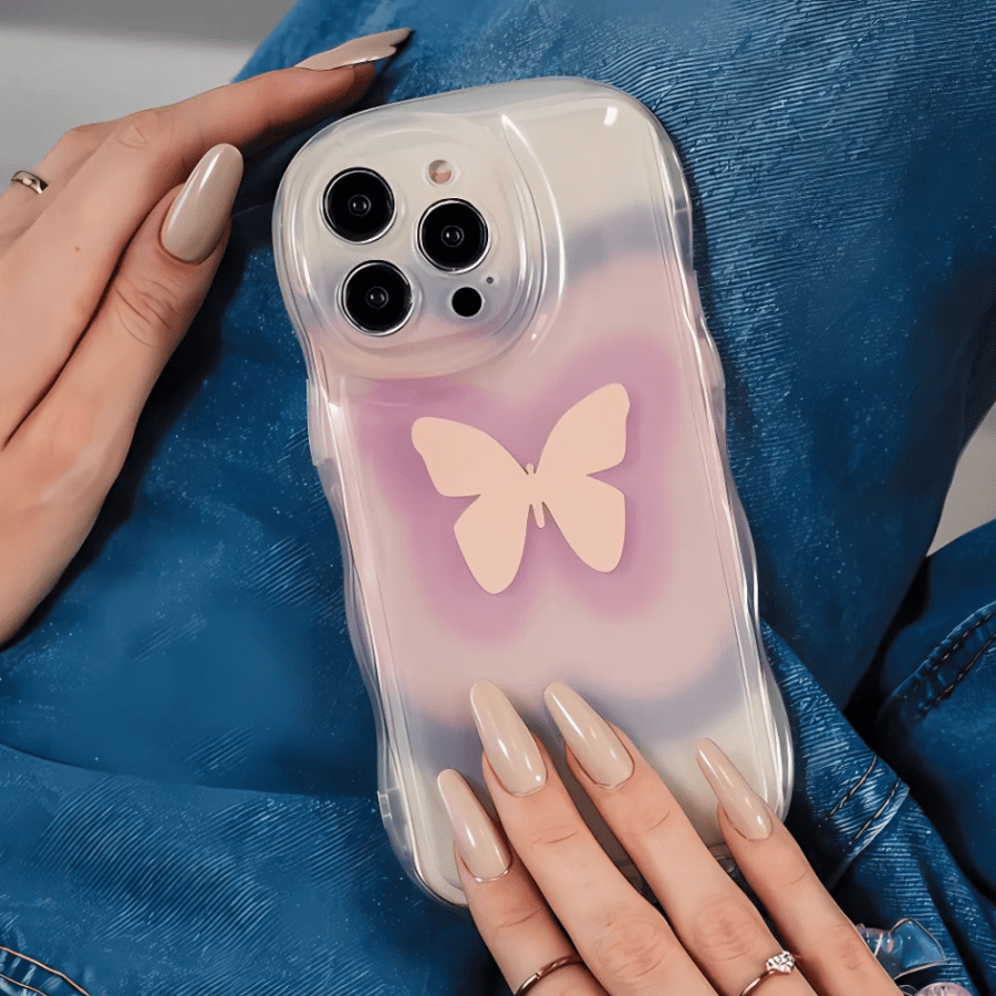 Pink Butterfly Phone Case iPhone 14 Pro Max