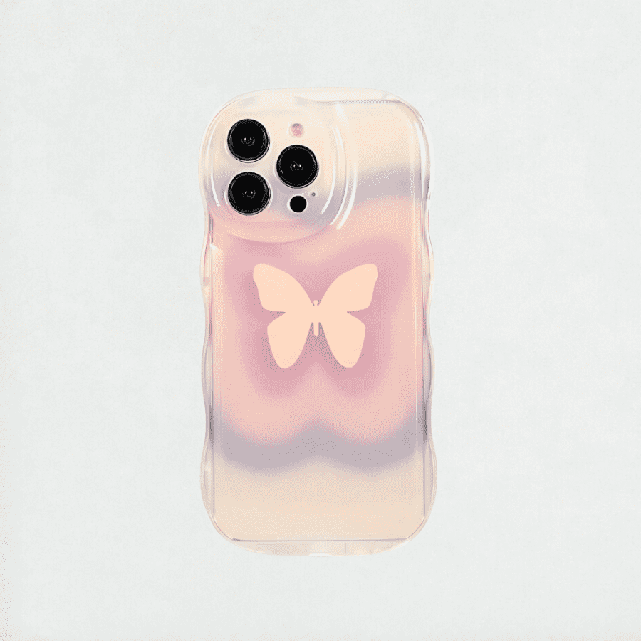 Pink Butterfly Phone Case iPhone 15 Pro Max