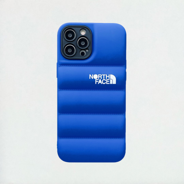 North Face Puffer iPhone Case - Blue Color