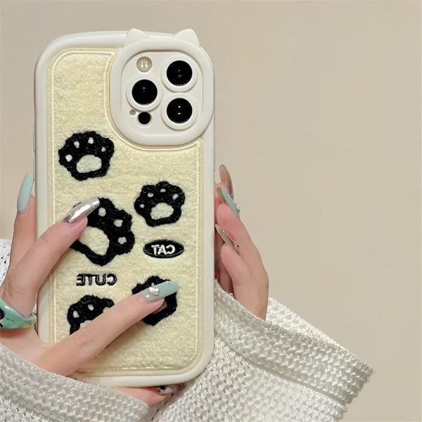 Cat Paw Plush iPhone 15 Pro Max Case