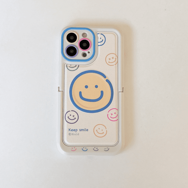 Smiley Face iPhone 13 Pro Max Case With Stand Holder