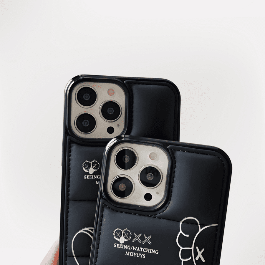 Black Kaws Puffer iPhone 15 Pro Max Case