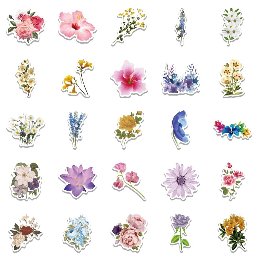 Colorful Floral Stickers