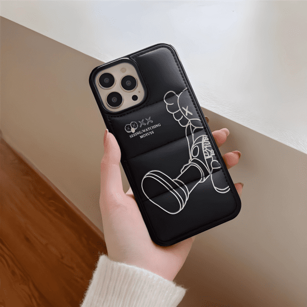 Black Kaws Puffer iPhone 14 Pro Max Case
