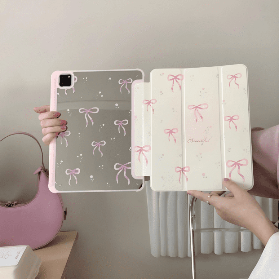 iPad Pro Case - Pink Bow Tie Design
