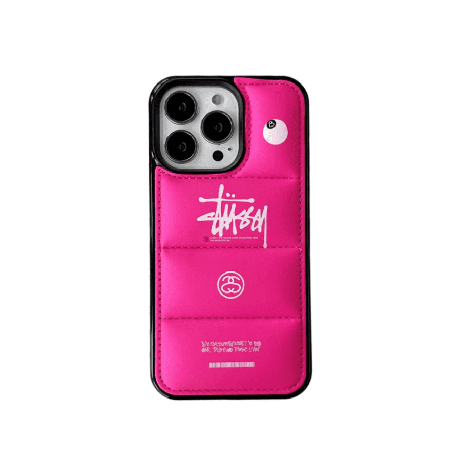 Stüssy Puffer iPhone Case - Pink Color