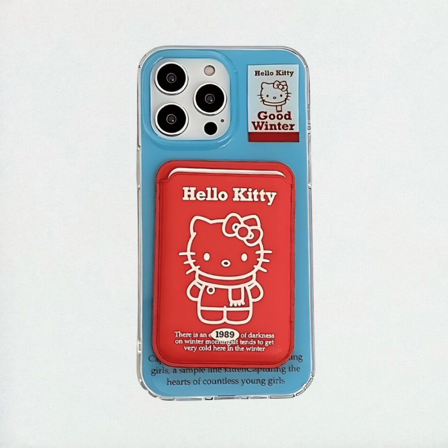 Hello Kitty iPhone Case + Red MagSafe Wallet