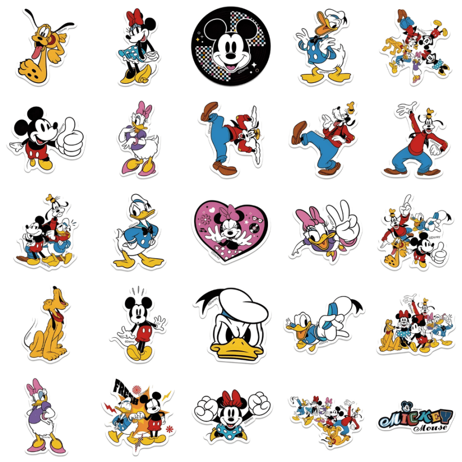 Mickey and Minnie Mouse Vinyl Sticker