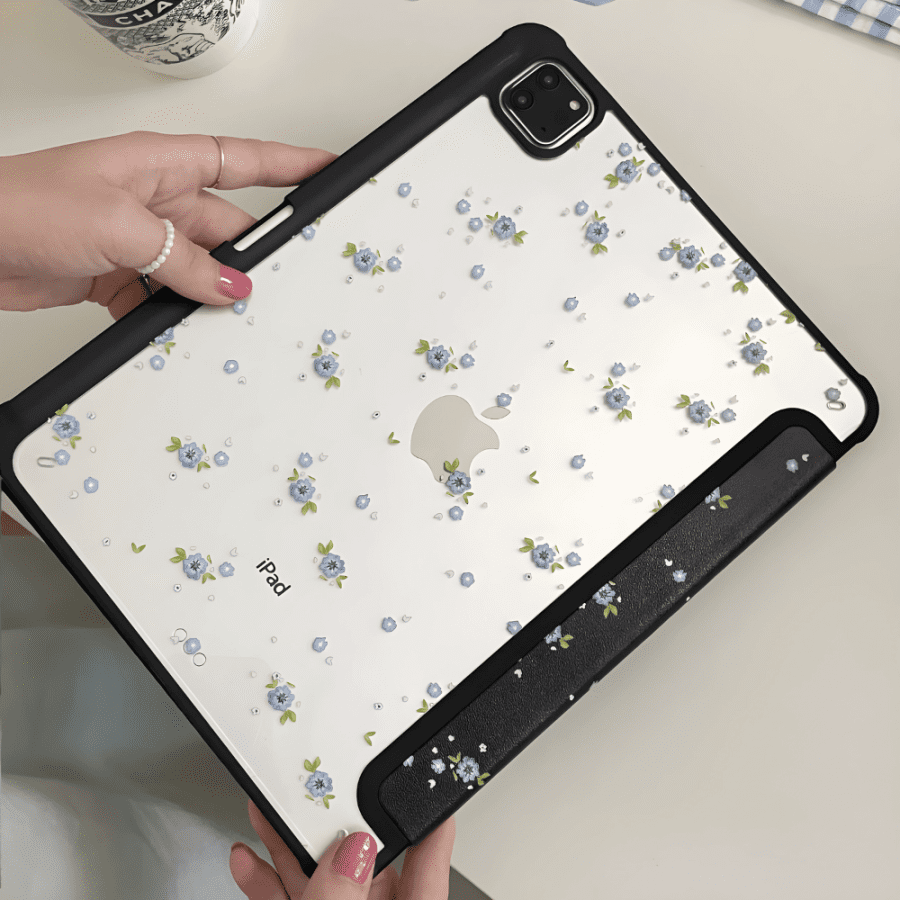 iPad Pro 12.9 Case - Purple Floral Design