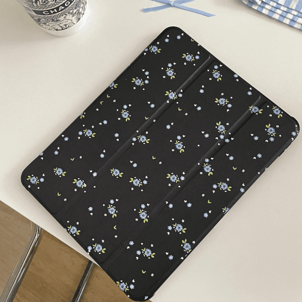 iPad 10th generation case - purple floral design