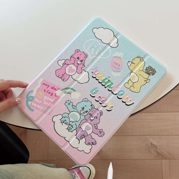 Colorful Care Bears iPad 5th, 6th, 7th, 8th, 9th, 10th Generation Case