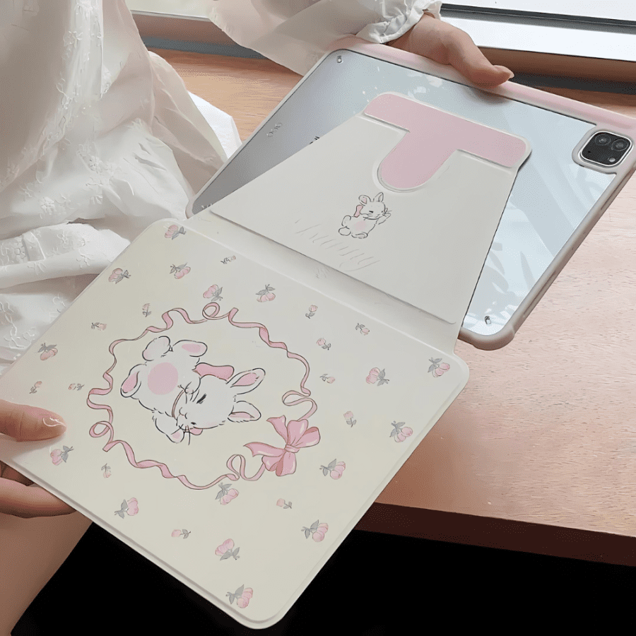 floral bunny ipad pro 12.9 case