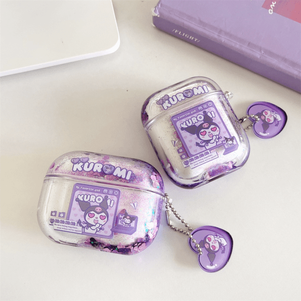 Purple Kuromi Glitter AirPods 1, 2 and Pro Case