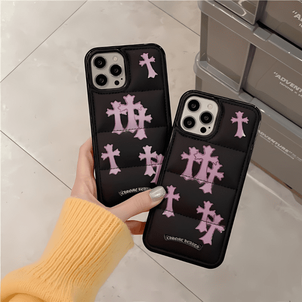 Pink Cross Puffer iPhone 13 Pro Max Cases