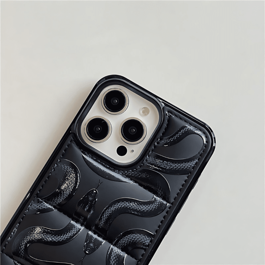 Black Puffer iPhone 14 Pro Max Case