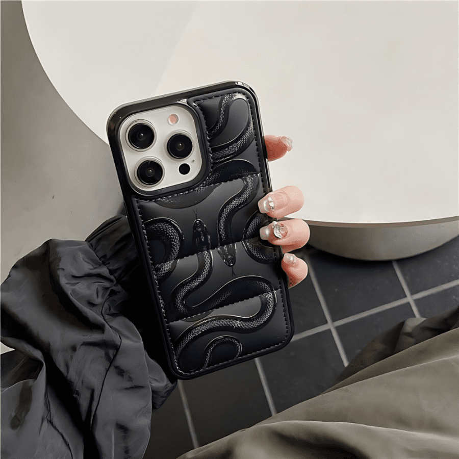 Black Snake Puffer iPhone 13 Pro Max Case