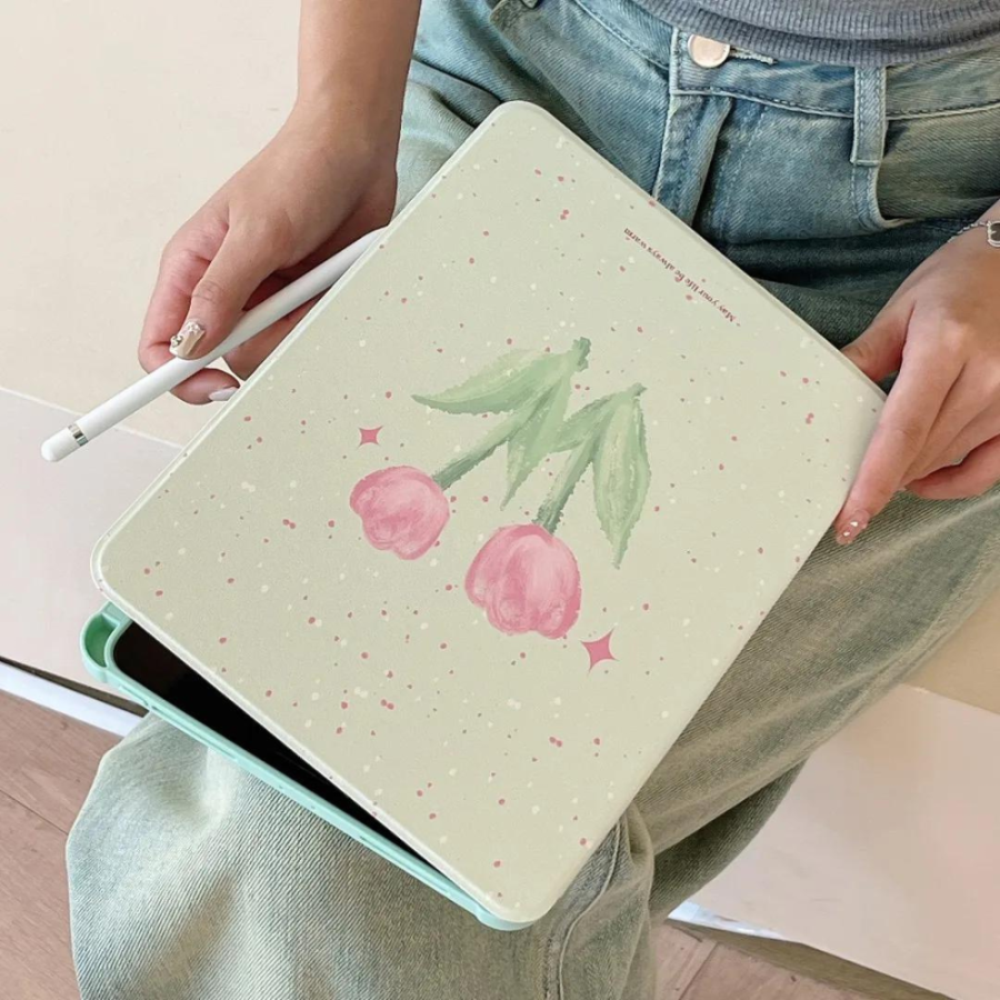 Pink Tulip Flower iPad Air 4th, 5th Case