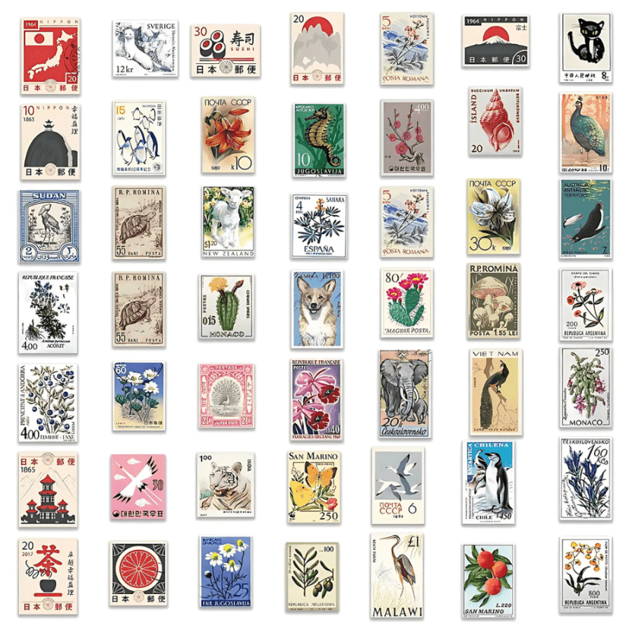 Postage Stamp Stickers