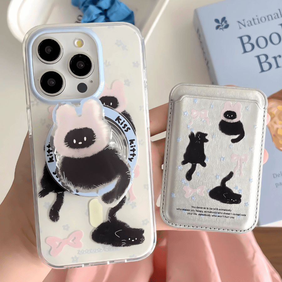 iPhone 16 Pro Max Black Cat Phone Case