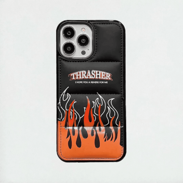 Flame Thrasher Puffer iPhone Case - Orange