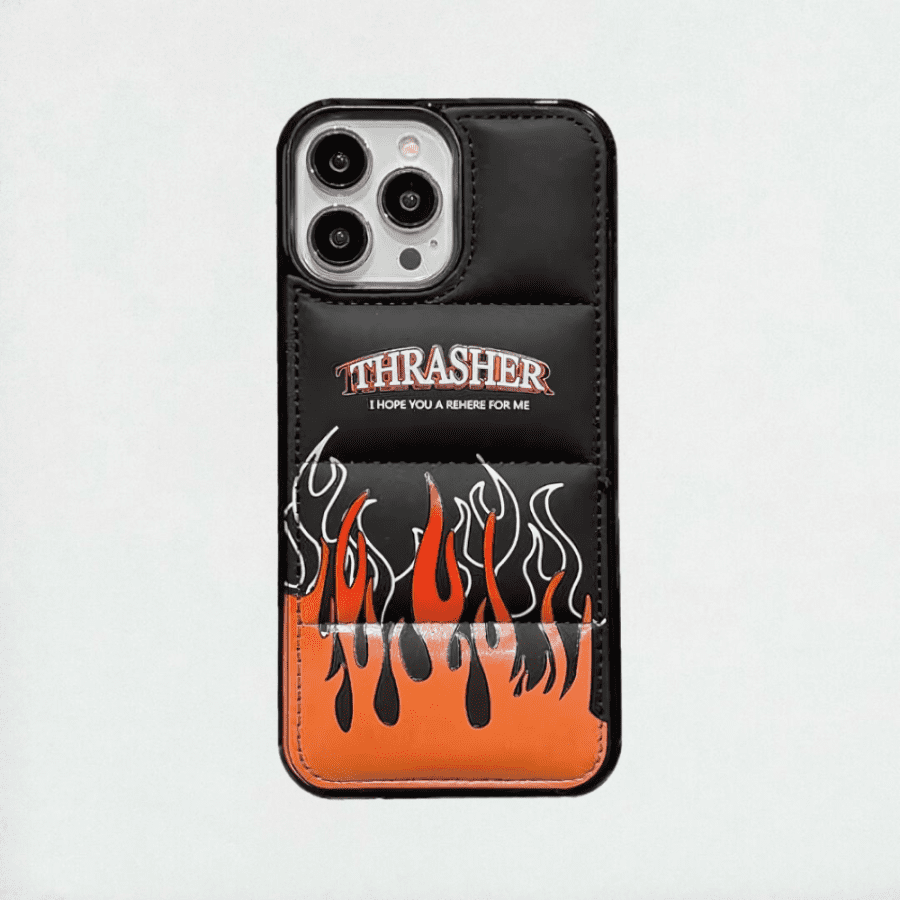 Flame Thrasher Puffer iPhone Case - Orange