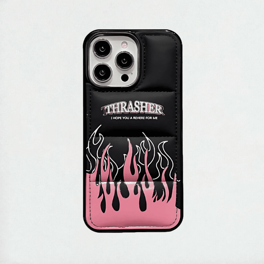 Flame Thrasher Puffer iPhone Case - Pink