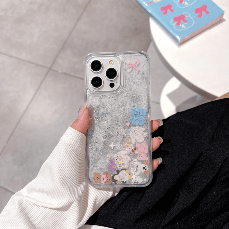 Kawaii Glitter Animal iPhone 16 Pro Max Case