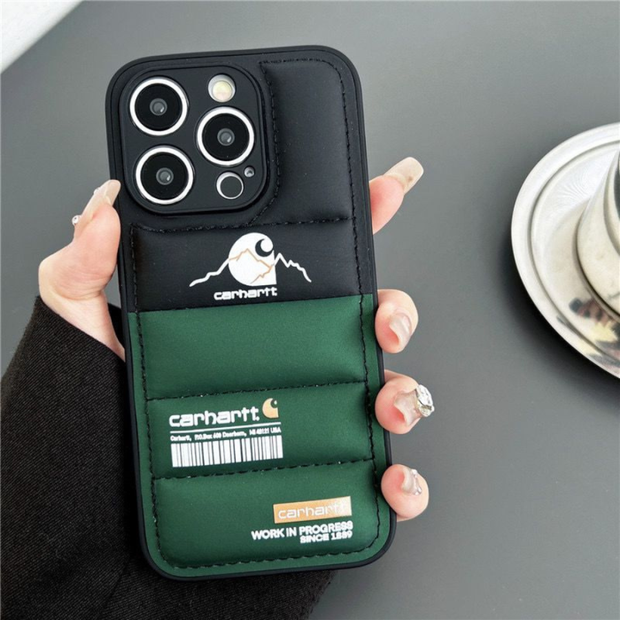 Carhartt Puffer iPhone Case - Black and Green