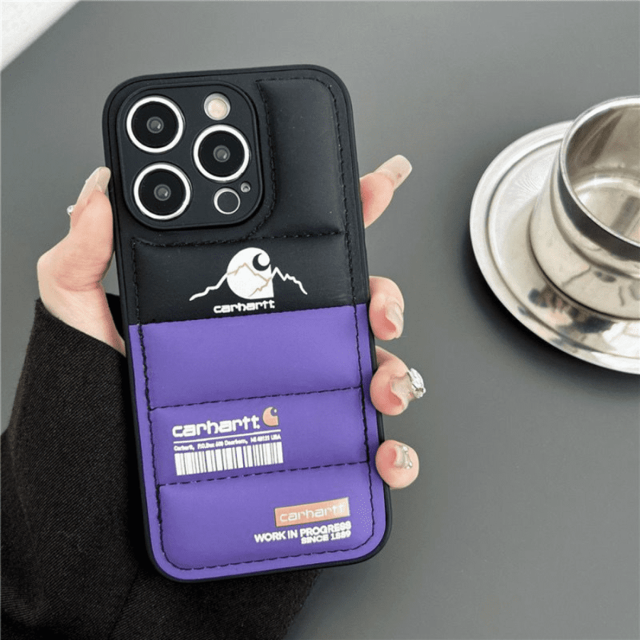 Carhartt Puffer iPhone Case - Black and Purple