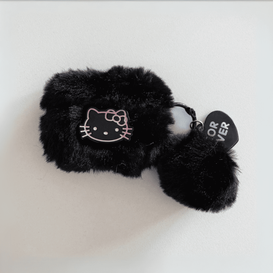 Hello Kitty Plush AirPods Case - Black