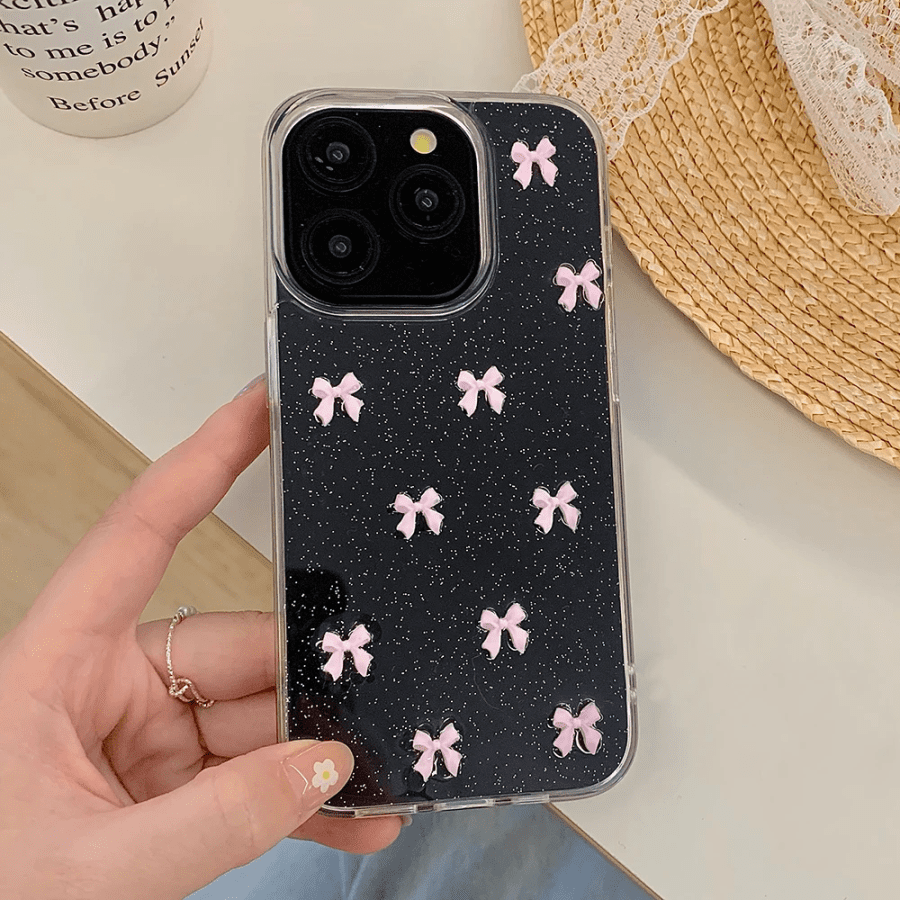 cute pink ribbon phone case - iphone 14 pro max