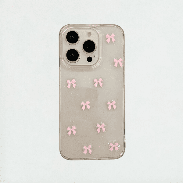 cute pink ribbon phone case - iphone 16 pro max