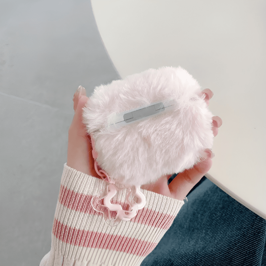 Pink Plush AirPods Case