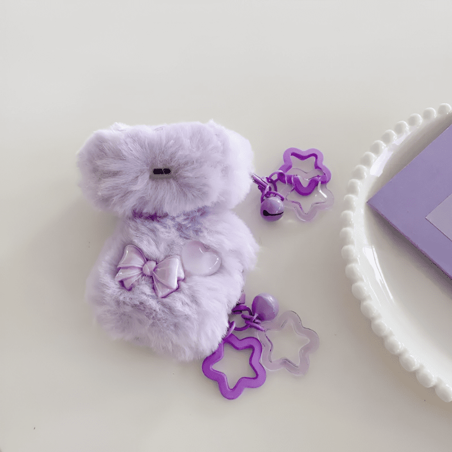 Purple Plush AirPods Case