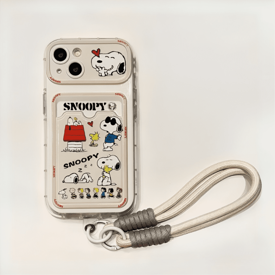 Snoopy Phone Case + Wrist Strap