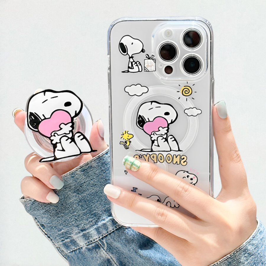 Snoopy iPhone 16 Pro Max Case With Phone Holder