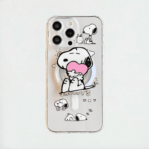 Snoopy iPhone 15 Pro Max Case With Phone Holder