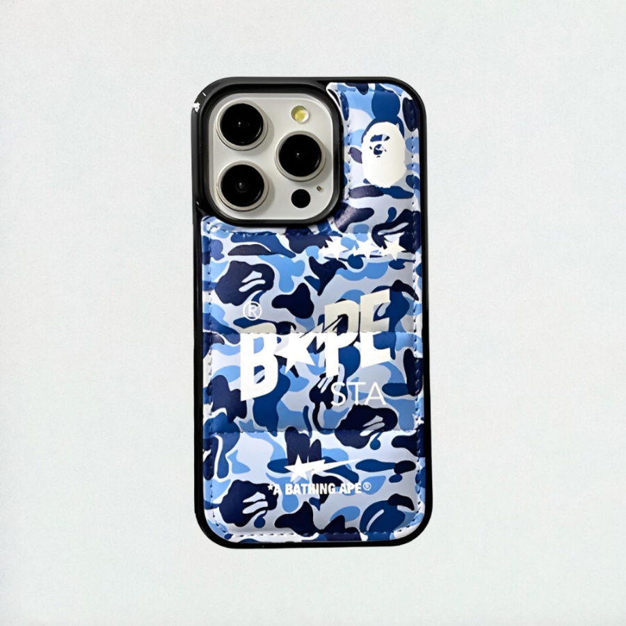 Bape Camo iPhone 16 Pro Max Case - Blue