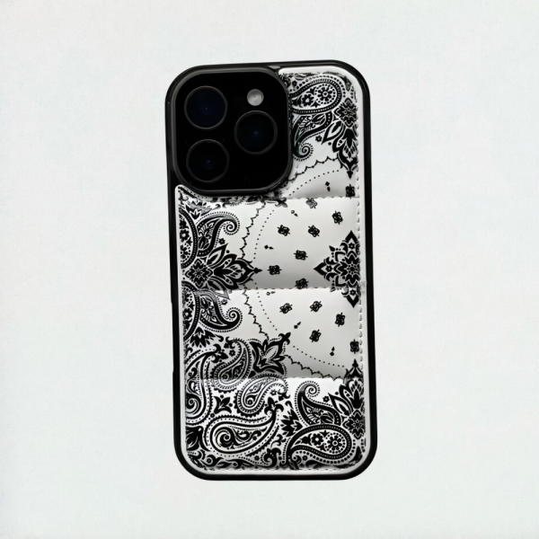 Bandana Puffer iPhone Case - White