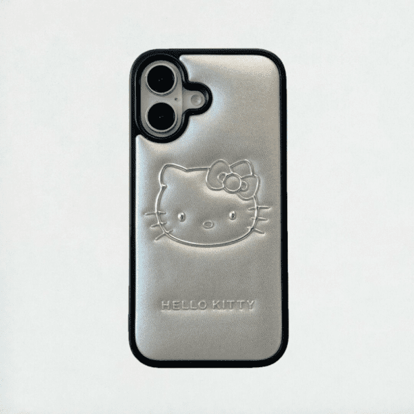 Hello Kitty Puffer iPhone Case - Silver Color
