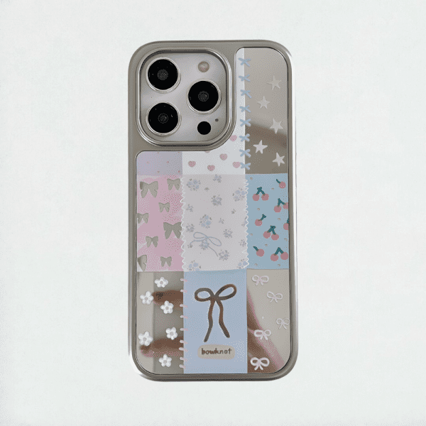 Aesthetic Patchwork Mirror iPhone 16 Pro Max Case
