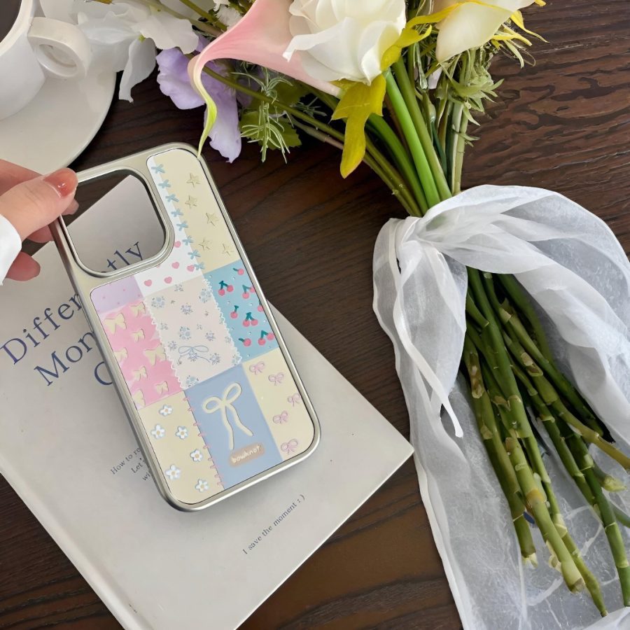 Aesthetic Patchwork Mirror iPhone 14 Pro Max Case