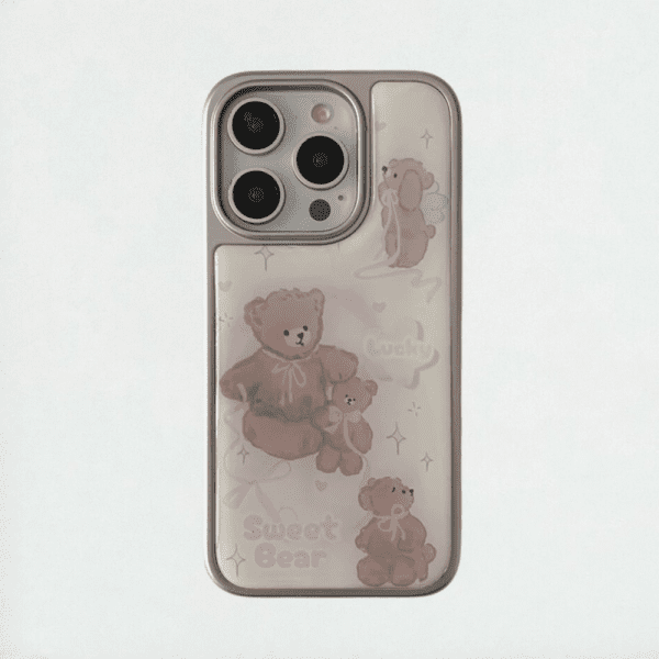 Cute Teddy Bear Phone Case - iPhone 16 Pro Max